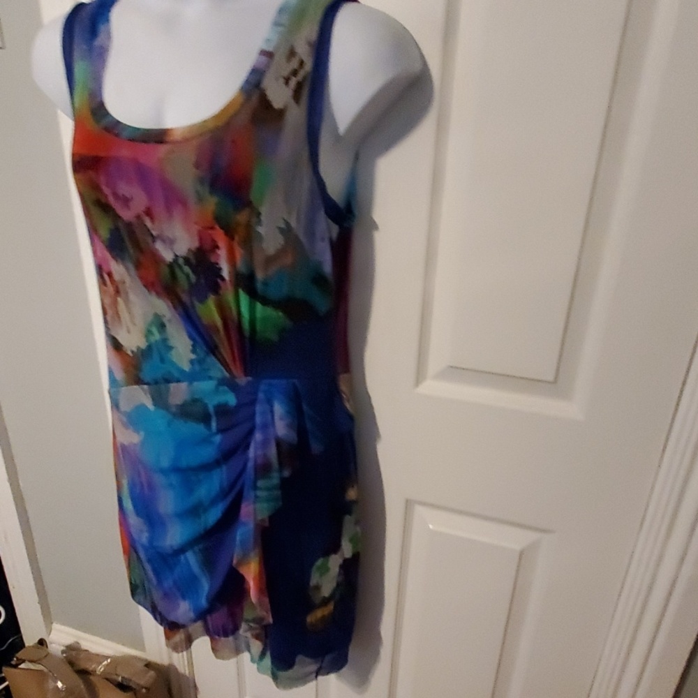 Elana Kattan Multi-Colored Ruched Dress - Picture 3 of 8